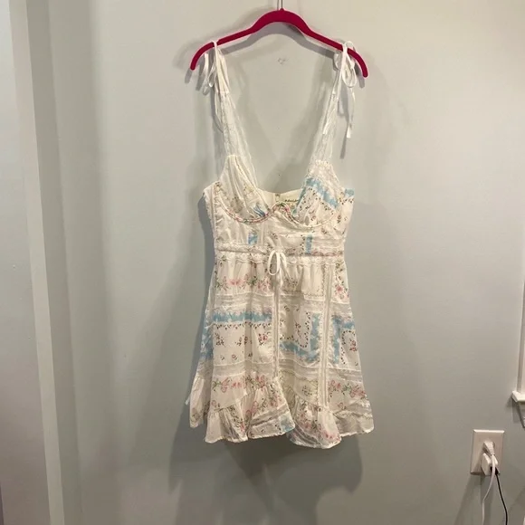 For Love & Lemons Shea Mini Dress L - Picture 3 of 5